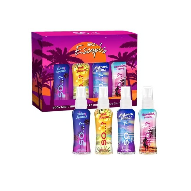 So Escapes Body Mist Collection 4 X 50 Ml