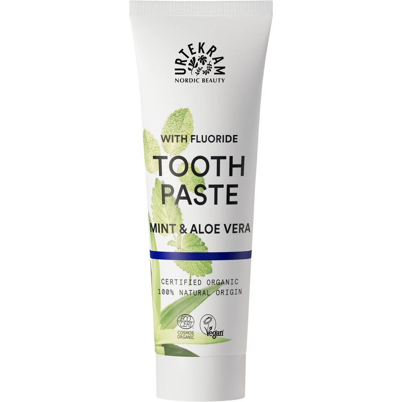 Urtekram Mint Aloe Vera Toothpaste With Flouride 75 Ml