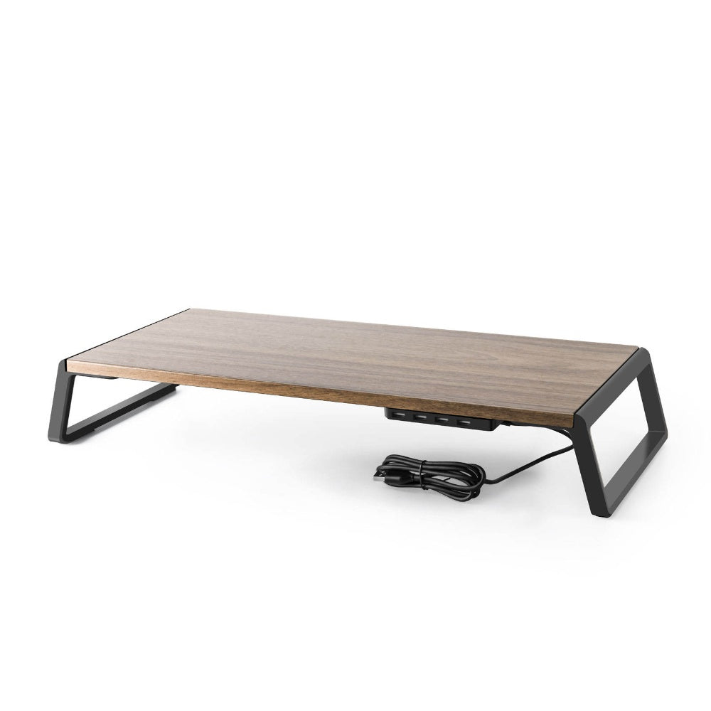 Wergon Ember Laptop Monitor Desktop Design Møbel Med Usb Hub B: 56cm Valnød