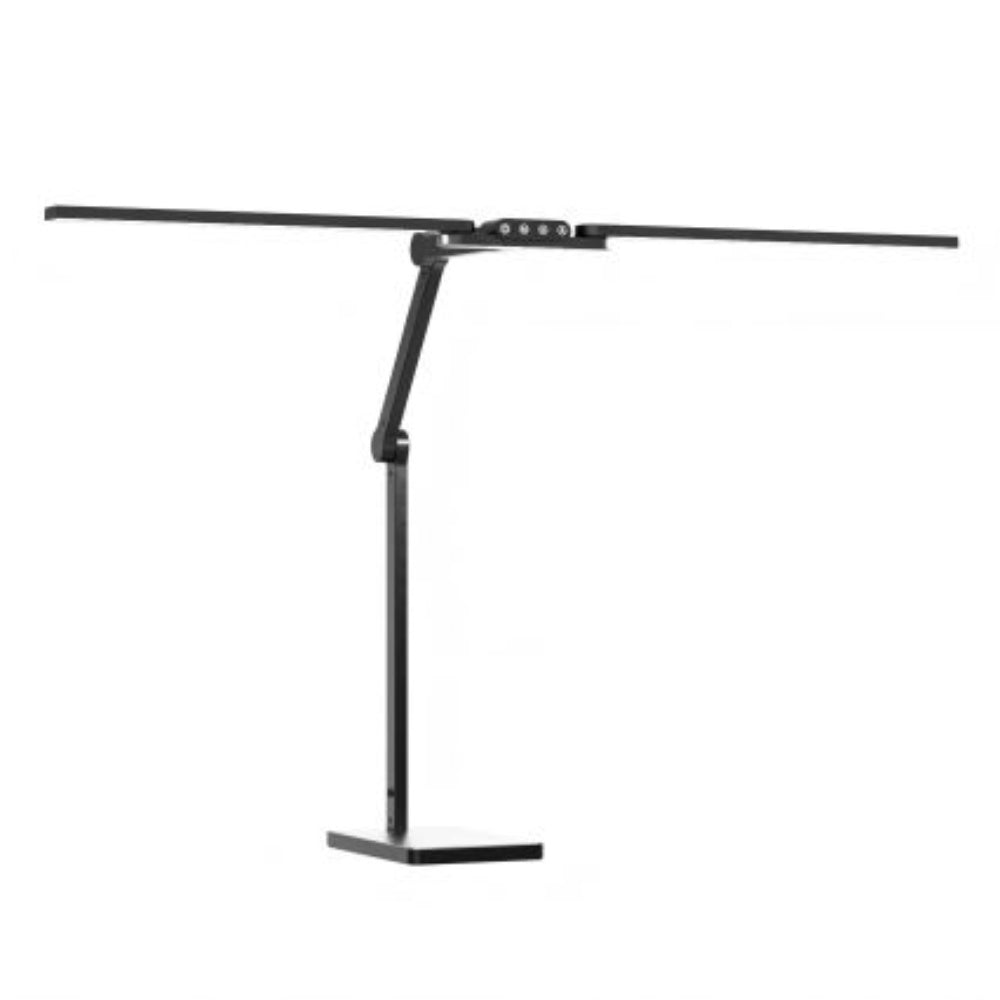Transformbar Skrivebordslampe Med Svingarm Og Square Base 1600 Lumen Sort