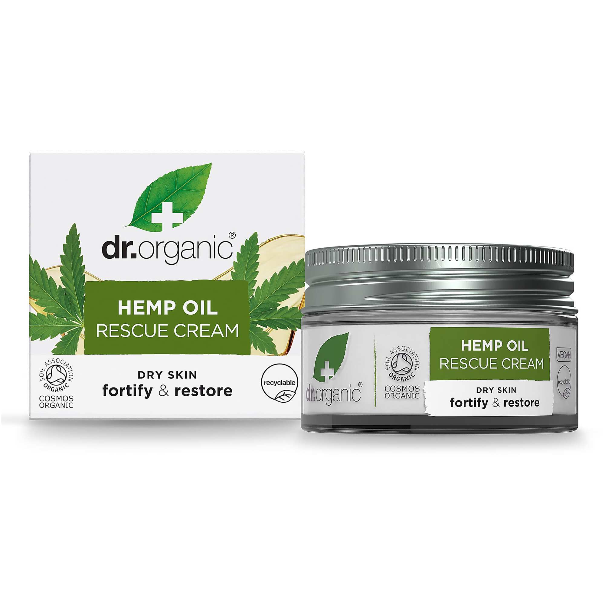 Dr Organic 24 Hr Rescue Creme Hemp Oil 50 Ml