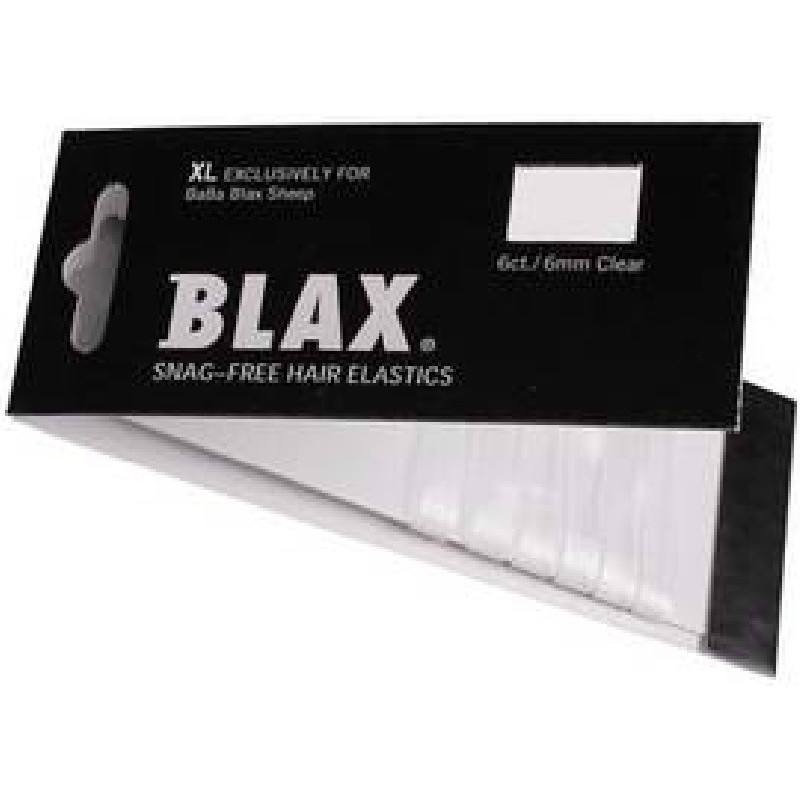 Blax Hair Elastics Xl 6 Pieces Clear
