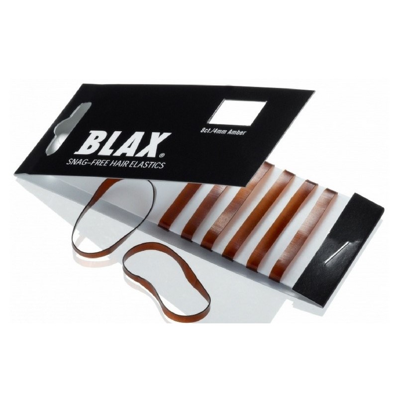 Blax Hair Elastics 8 Pieces   Brown
