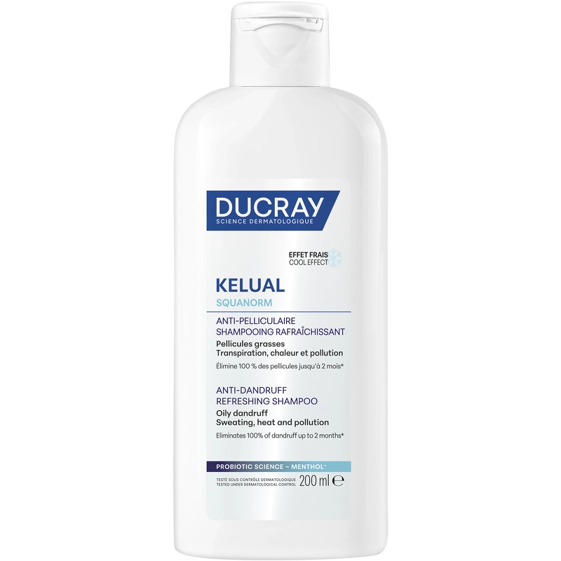 Ducray Kelual Squanorm Anti Dandruff Refreshing Shampoo Oily 200 Ml