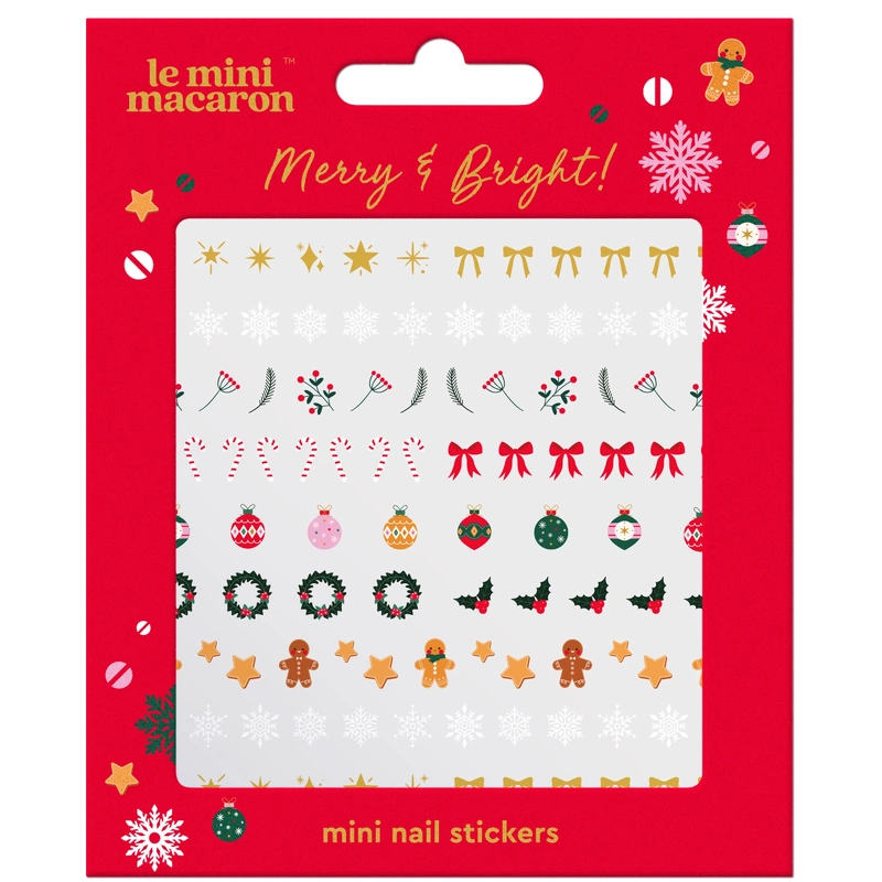 Le Mini Macaron Nail Art Stickers Merry Bright