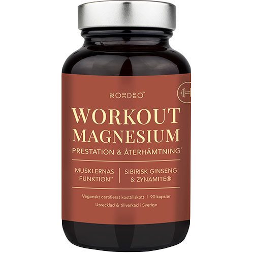 Nordbo Workout Magnesium 90 Kapsler