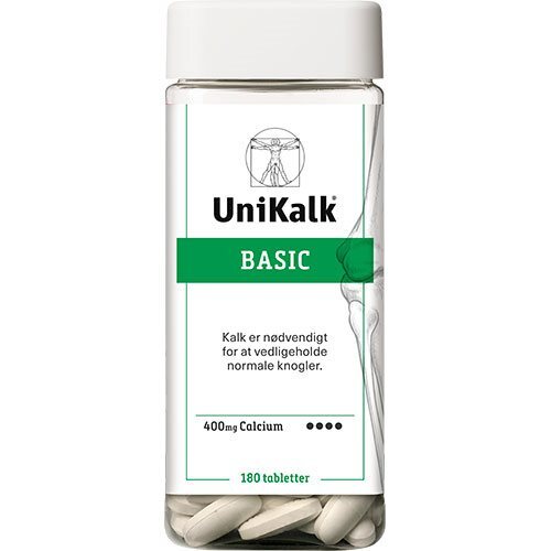 Unikalk Basic 400 Mg Calcium 180 Tabletter