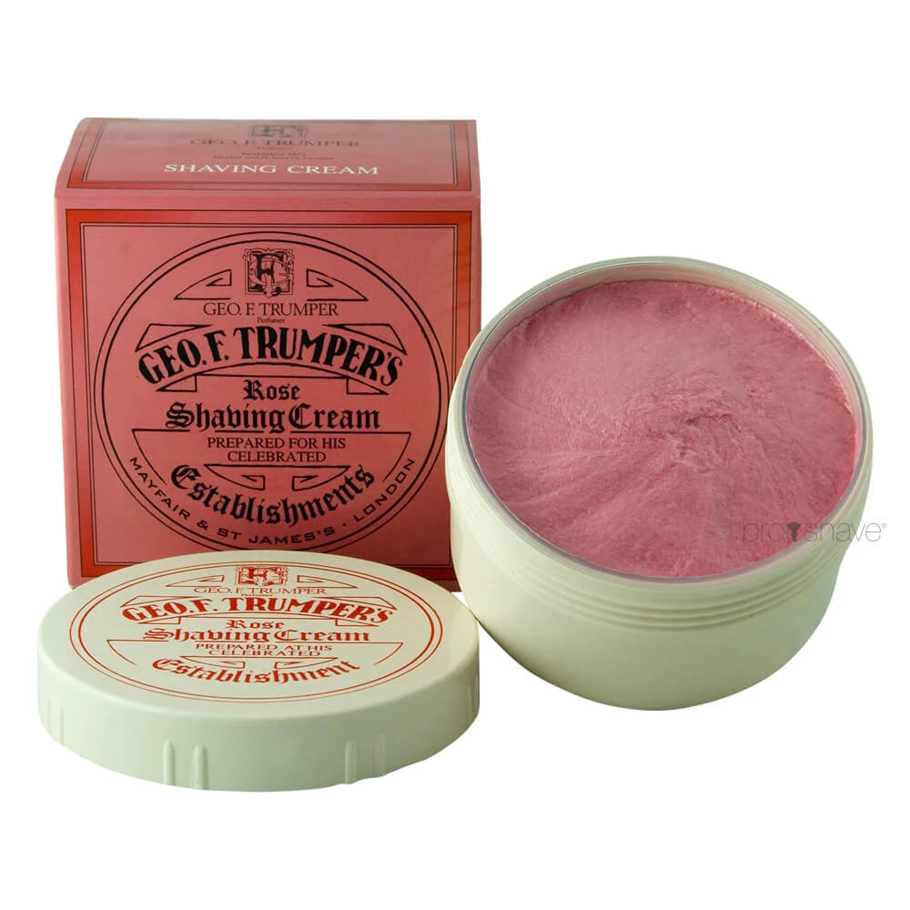 Geo F  Trumper Barbercreme I Skål  Rose  200 Gr