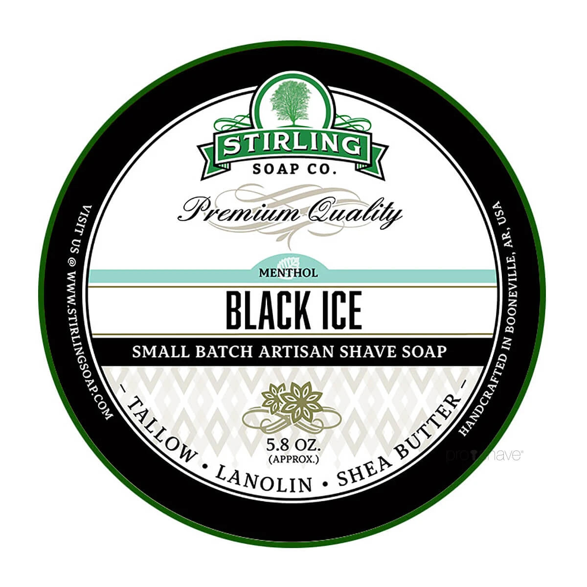 Stirling Soap Company Barbersæbe Black Ice 170 Ml