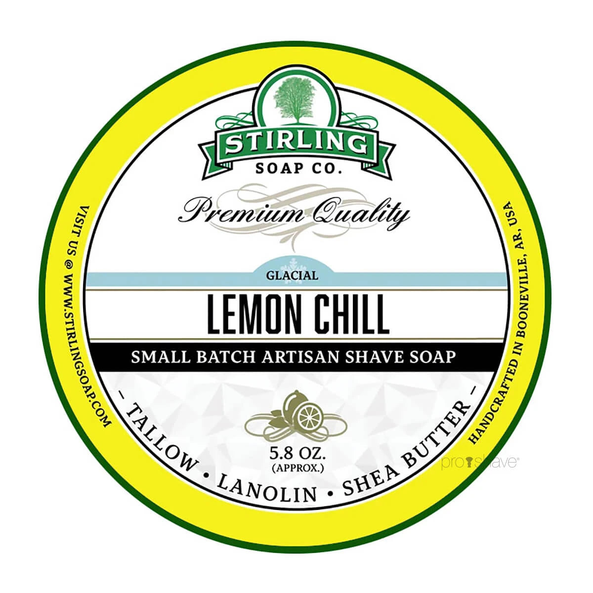 Stirling Soap Company Barbersæbe Glacial Lemon Chill 170 Ml