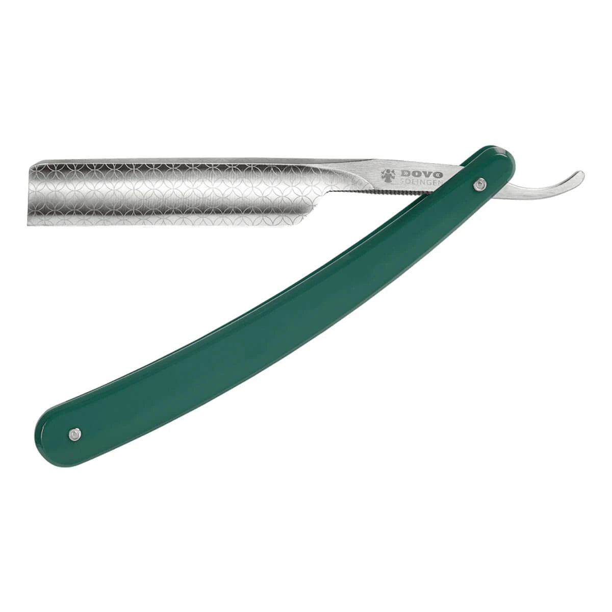 Dovo Solingen Straight Razor 5 8  Square Point  Runde  Grøn Akryl