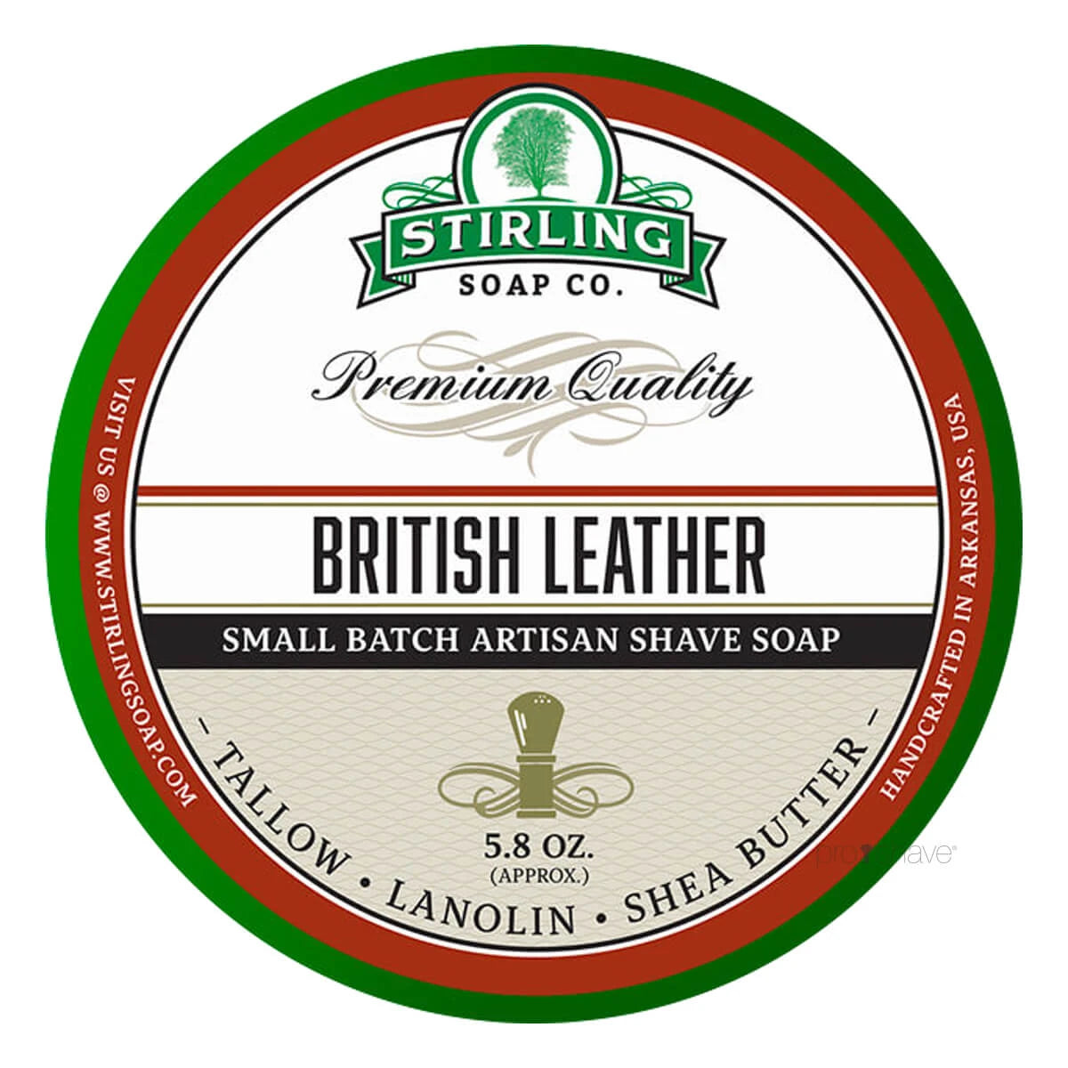 Stirling Soap Company Barbersæbe British Leather 170 Ml