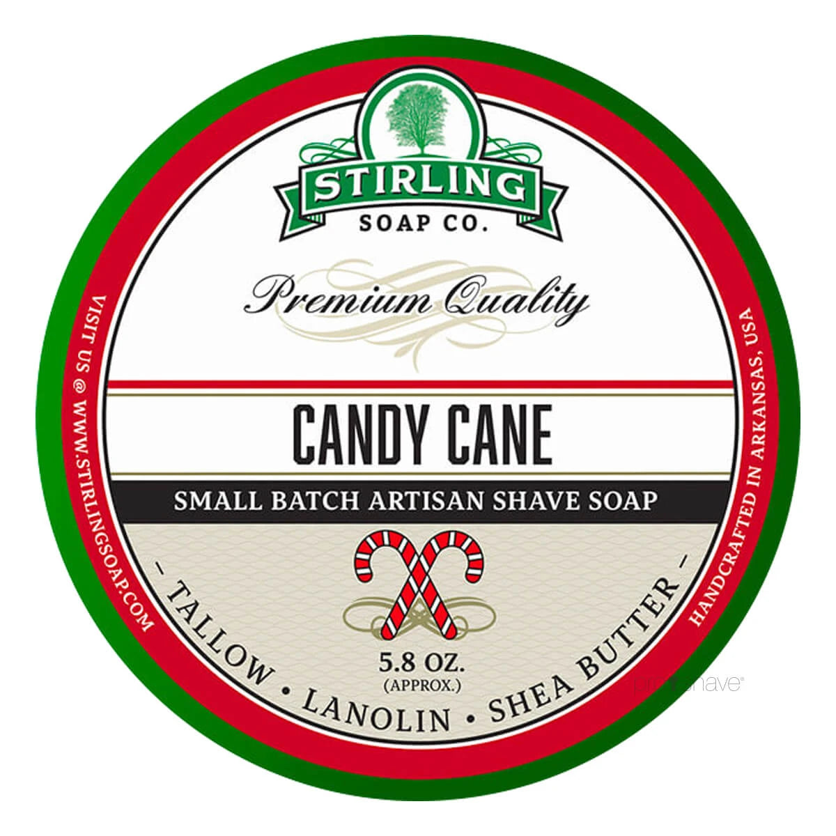 Stirling Soap Company Barbersæbe Candy Cane 170 Ml