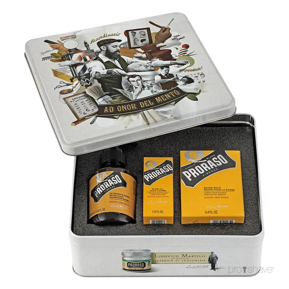 Proraso Gaveæske Til Skægpleje  Wood   Spice