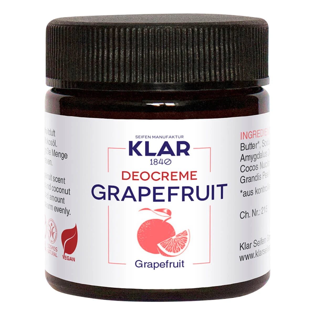 Klar Seifen Deodorant Creme  Grapefrugt  30 Ml