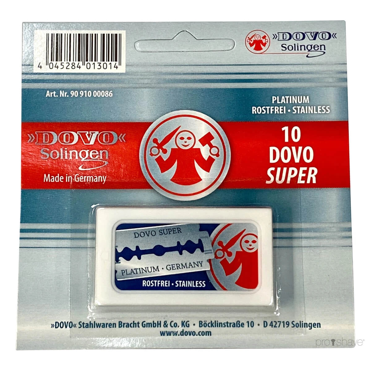 Dovo Solingen Super Platinum De Barberblade  10 Stk