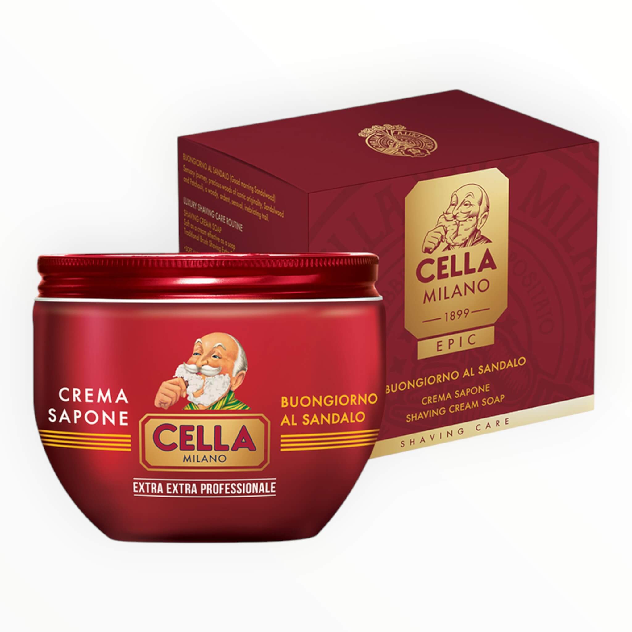 Cella Milano Epic Barbersæbe Buongiorno Al Sandalo 300 Ml