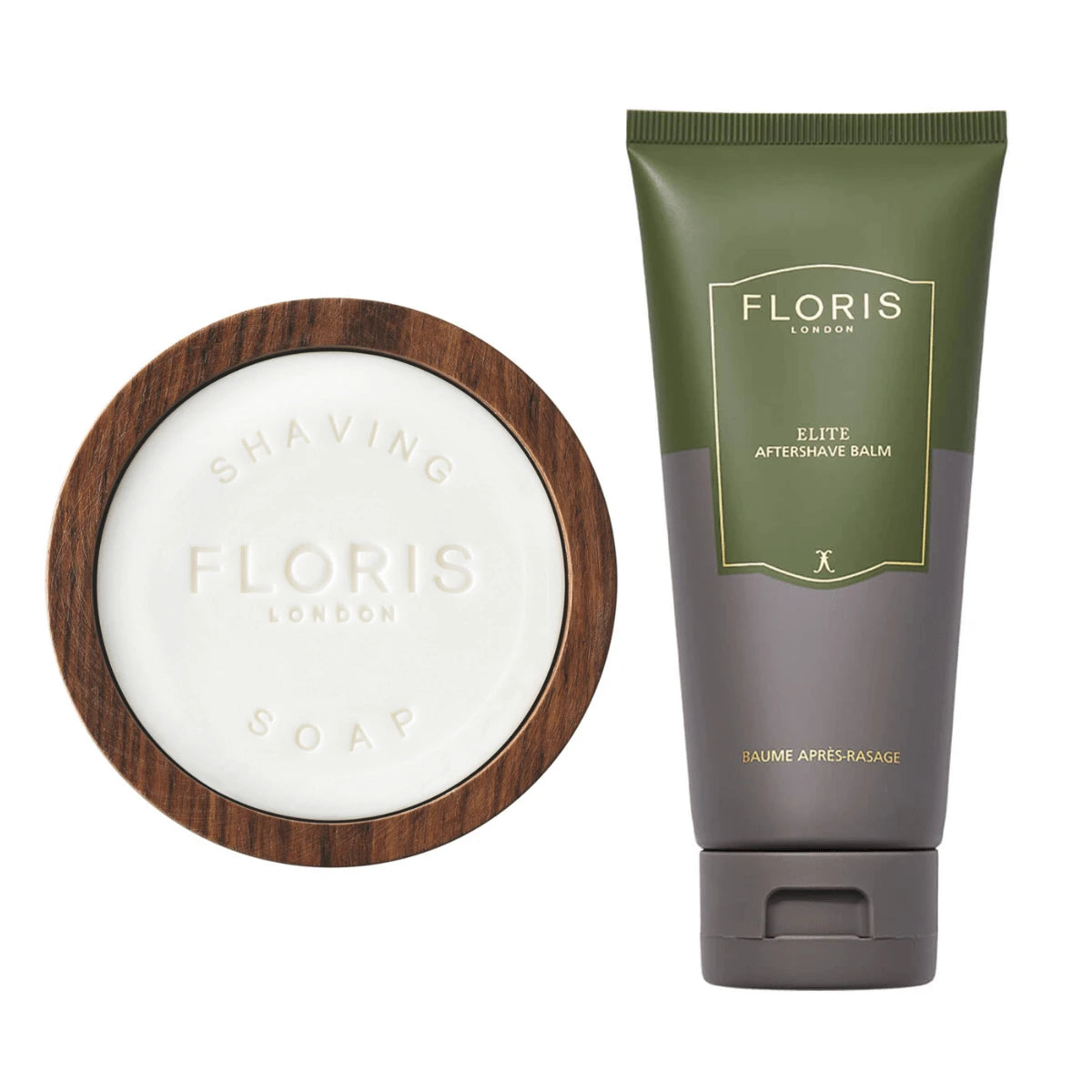 Floris London Elite  Sæt Med Barbersæbe Og Aftershave Balm