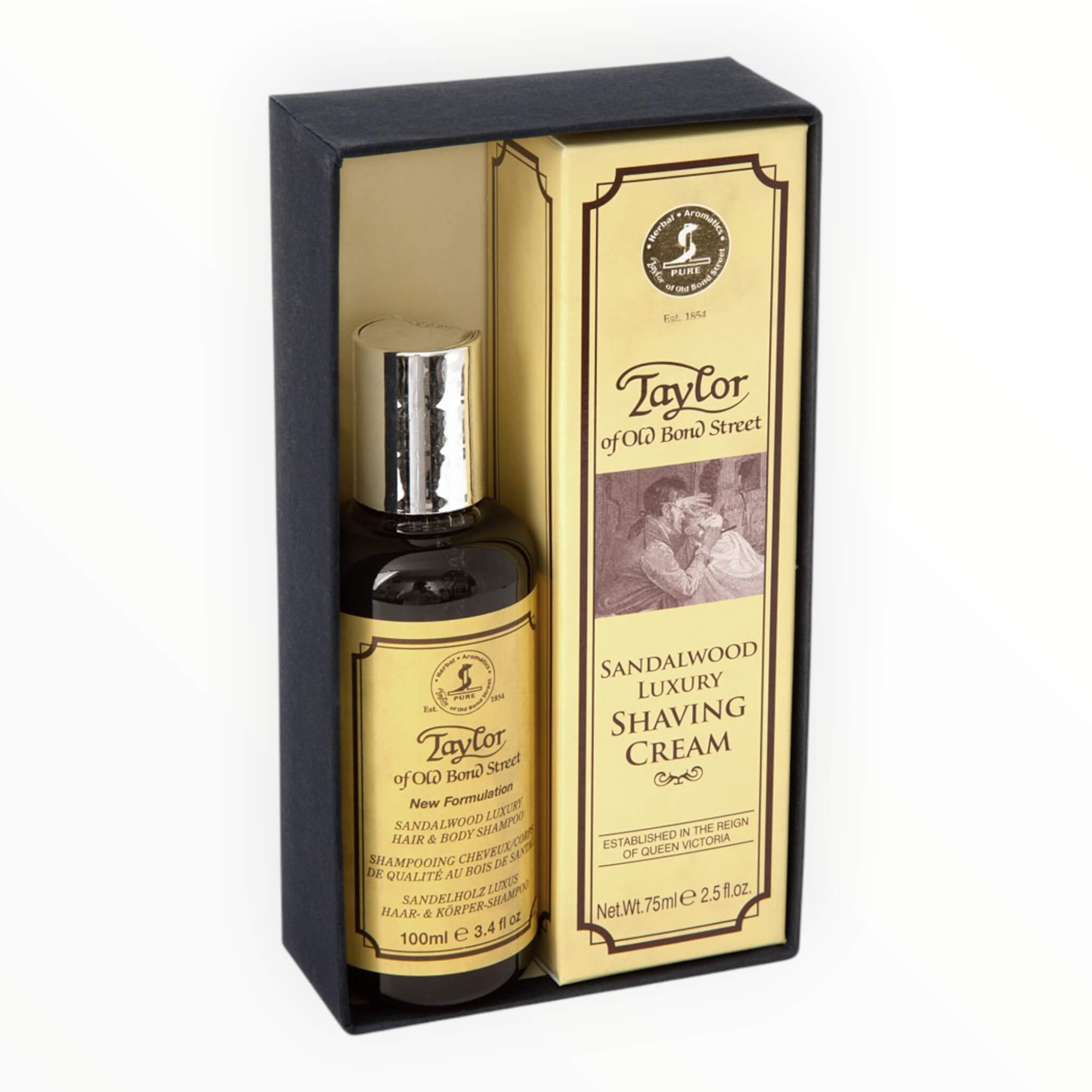 Taylor Of Old Bond Street Gavesæt Med Barbercreme Og Hår Bodyshampoo Sandeltræ