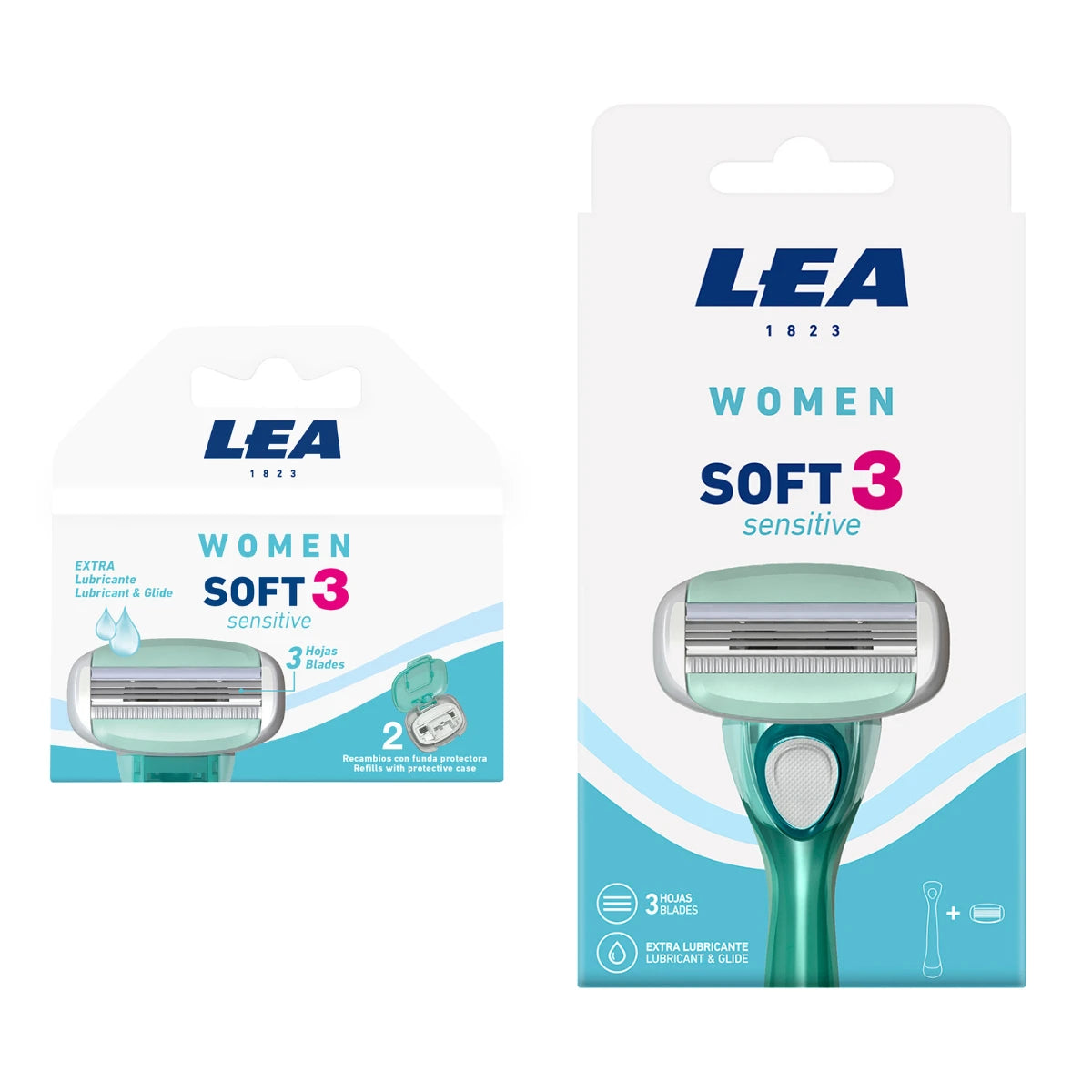 Lea Classic Soft 3 Sensitive Sæt Skraber Barberblade