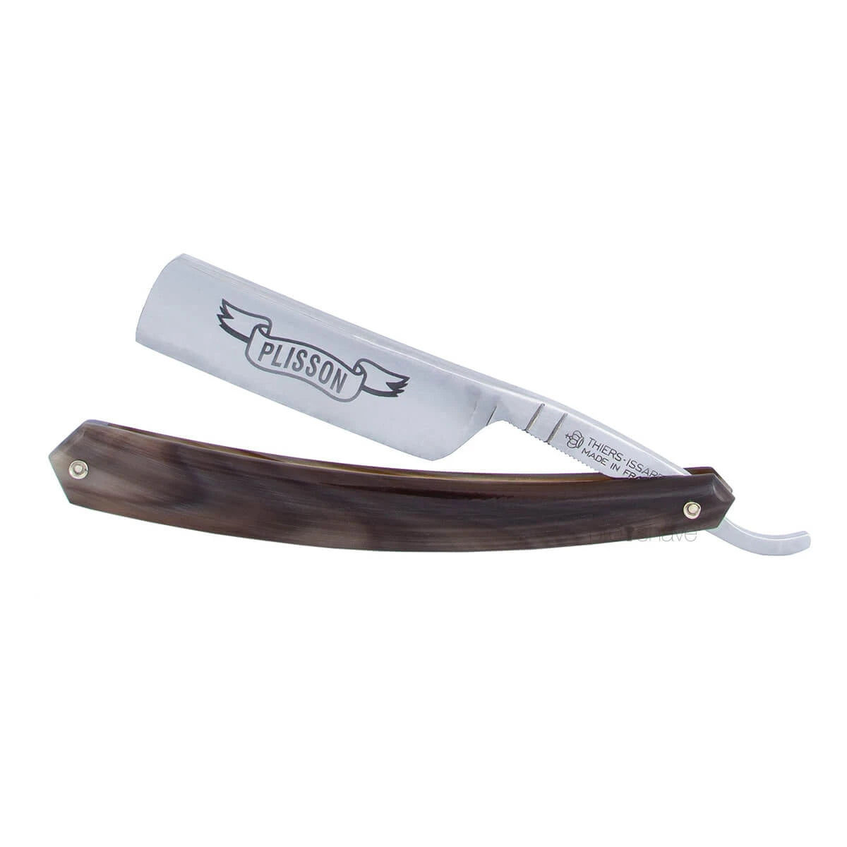 Plisson 1808 Straight Razor  6 8 Round Nose  Horn