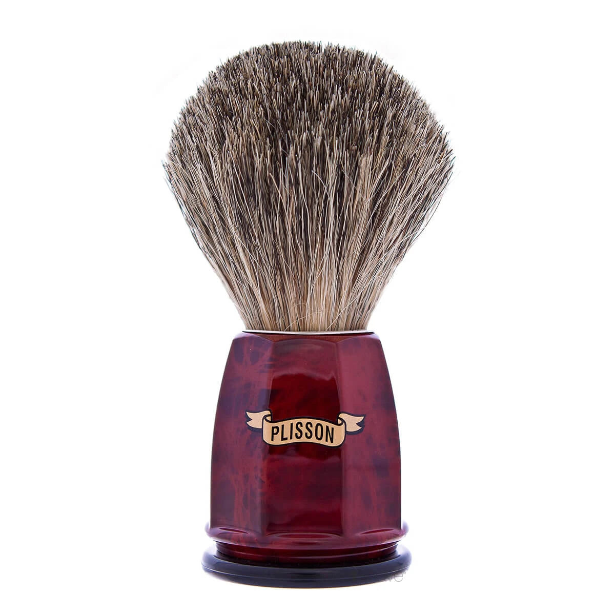 Plisson 1808 Barberkost  Russian Grey Badger   Imit  Valnød  Heritage  Str  12