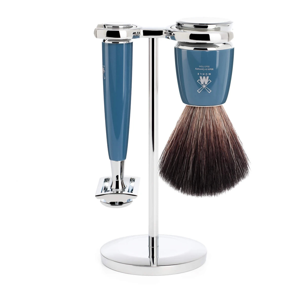 M? Hle Shaving Barbersæt Med De Skraber  Fibre Barberkost Og Holder  Rytmo  Petroleumsblå