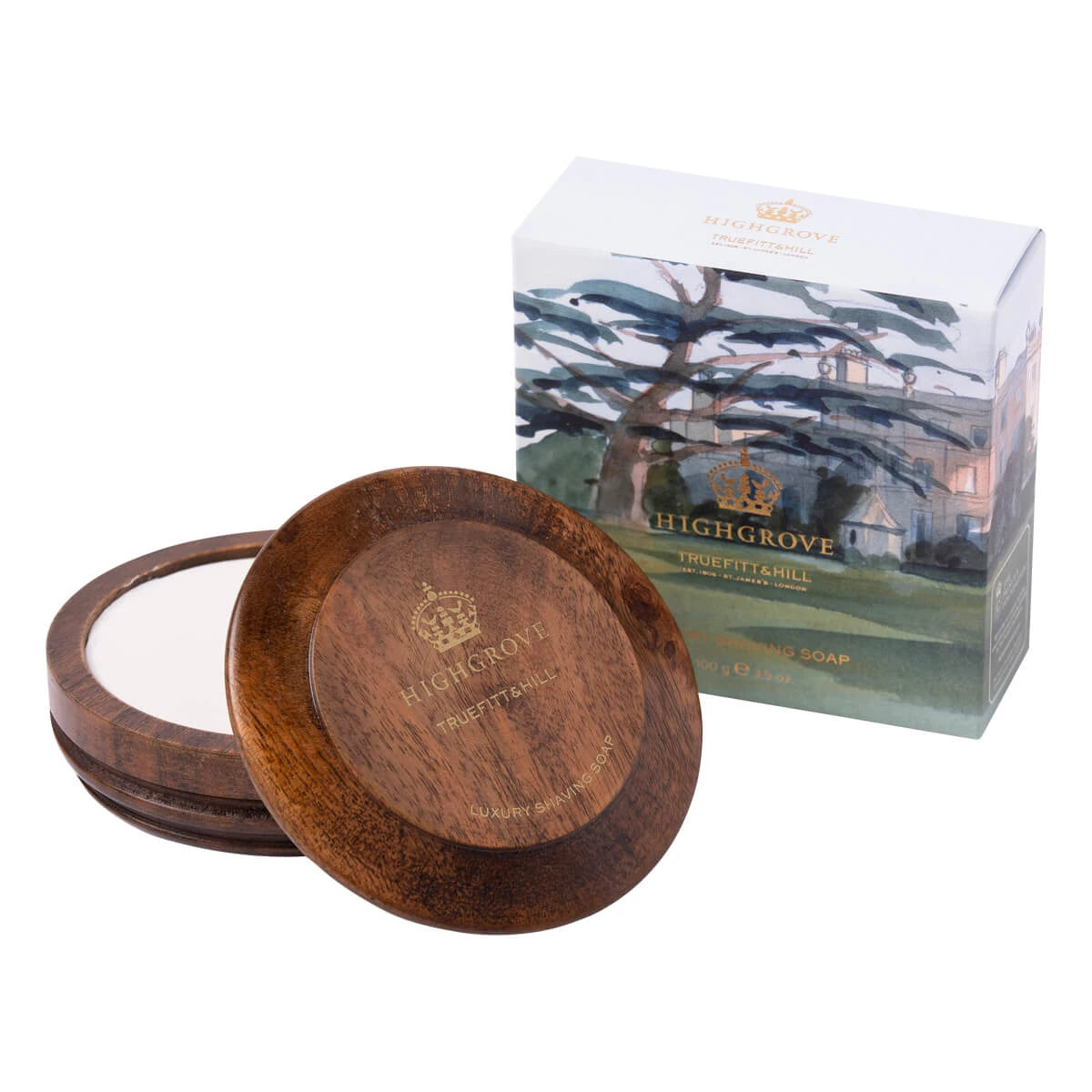 Truefitt   Hill Barbersæbe I Træskål  Highgrove  100 G