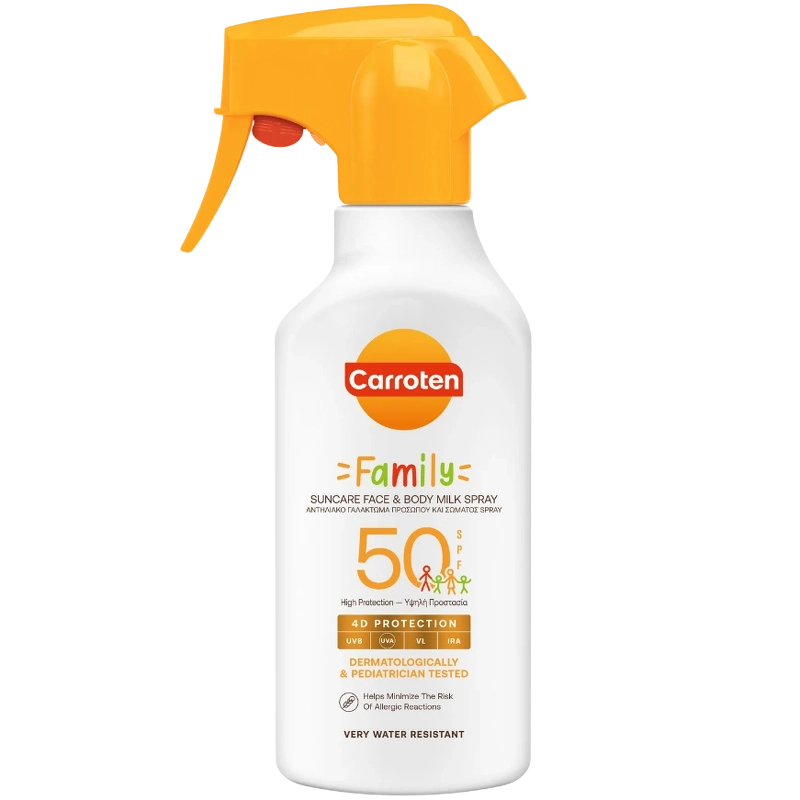 Carroten Family Face   Body Milk Trigger Spf 50 270 Ml