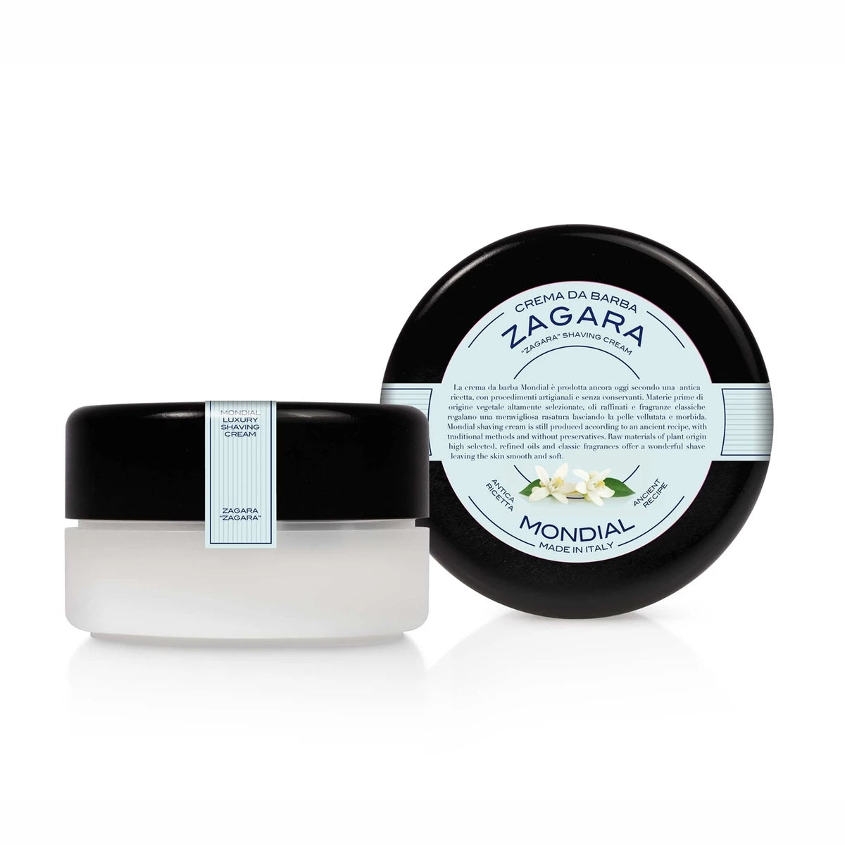 Mondial Shaving Barbercreme I Plasticskål  Zagara  150 Ml