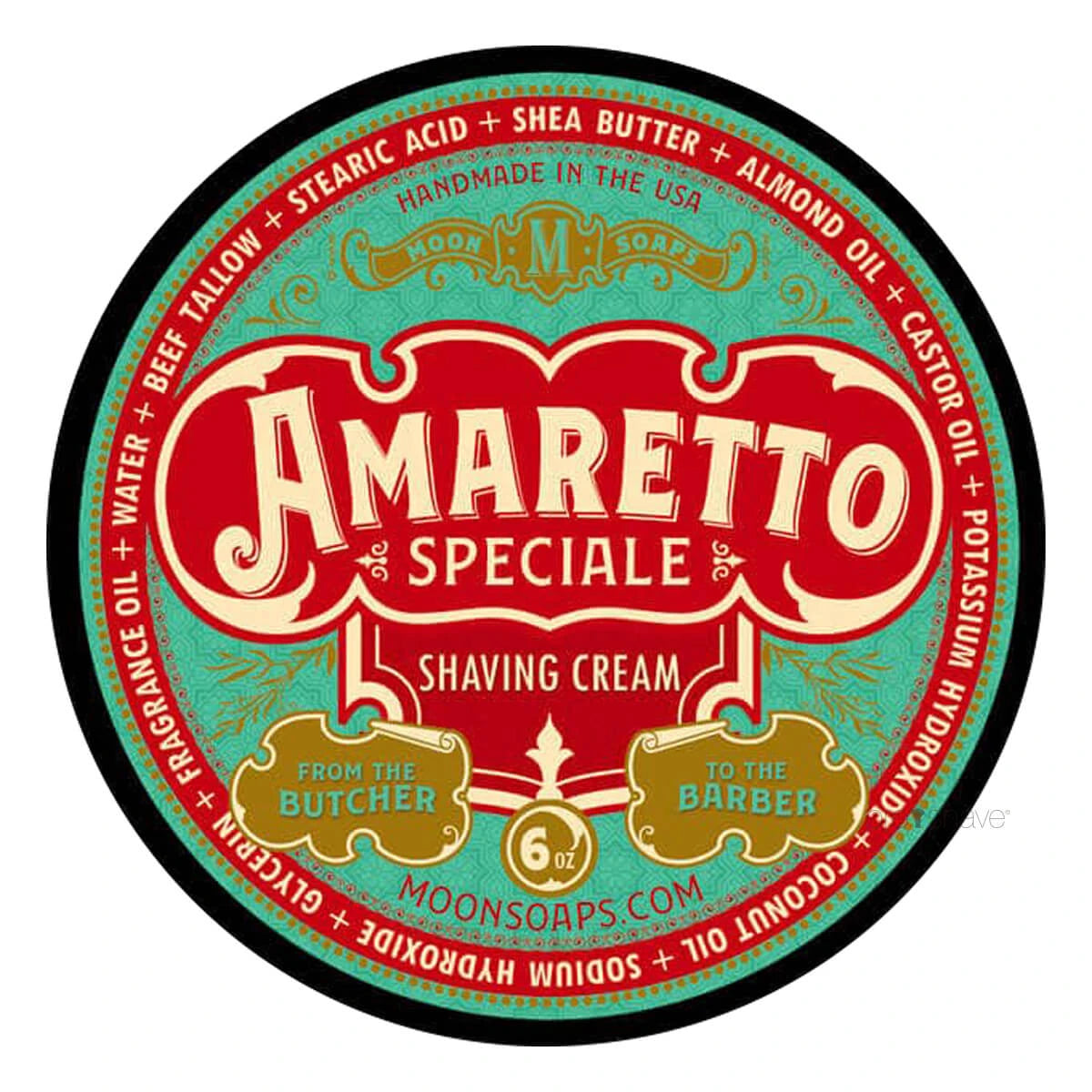 Moon Soaps Barbercreme  Amaretto Speciale  170 Gr
