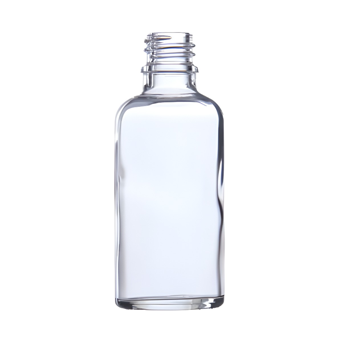 100 Ml Klar Glasflaske Din18
