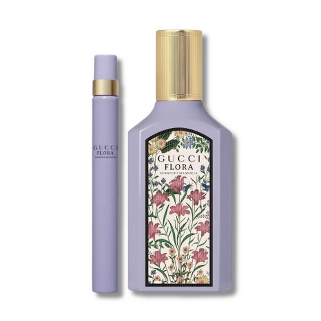 Gucci Flora Gorgeous Magnolia Eau De Parfum Sæt 50 Ml 10 Ml Travel Spray