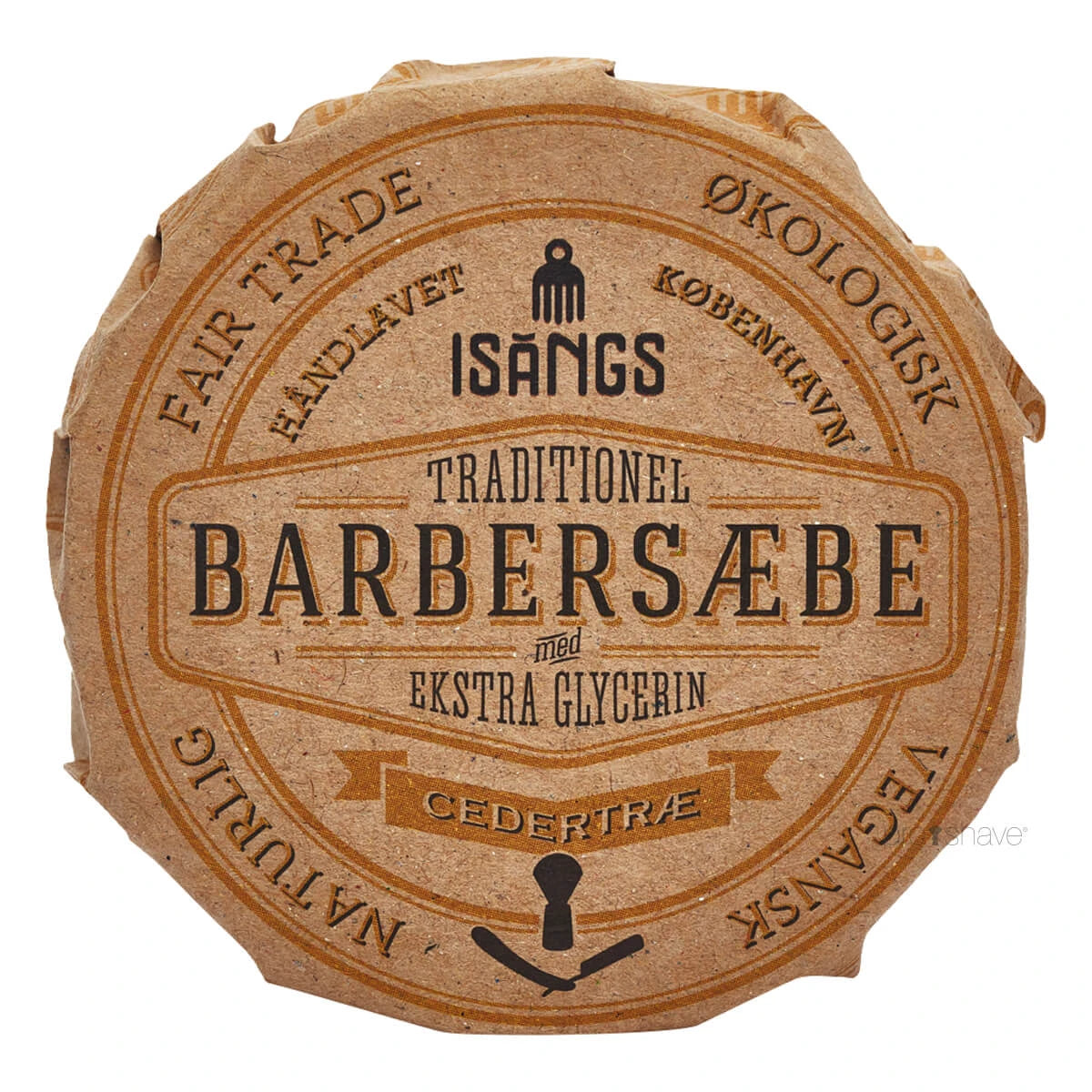 Isangs Traditionel Barbersæbe  Cedertræ  70 Gr