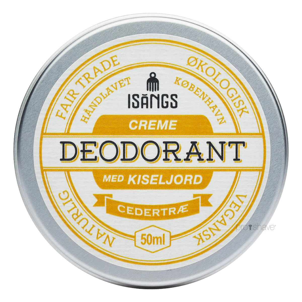 Isangs Creme Deodorant Med Kiseljord  Cedertræ  50 Ml