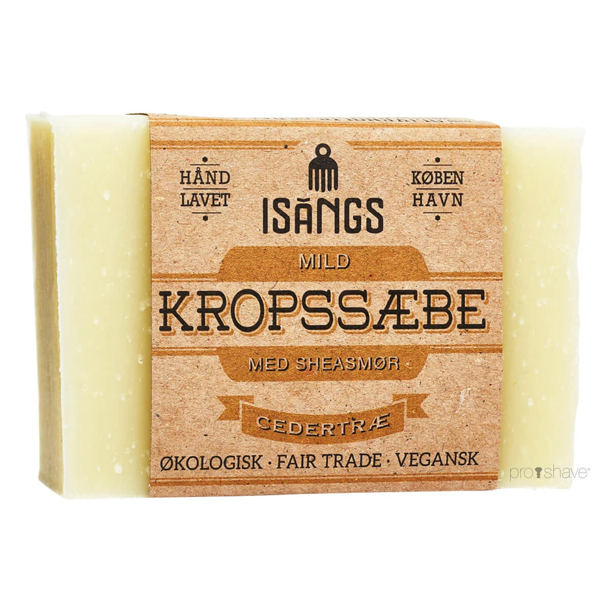 Isangs Mild Kropssæbe Med Sheasmør  Cedertræ  90 Gr