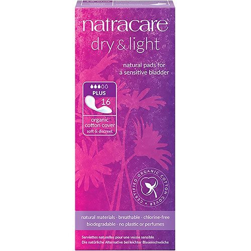 Natracare Dry   Light  Plus  Inkontinens  Indpakket Enkeltvis  øko  16 Stk