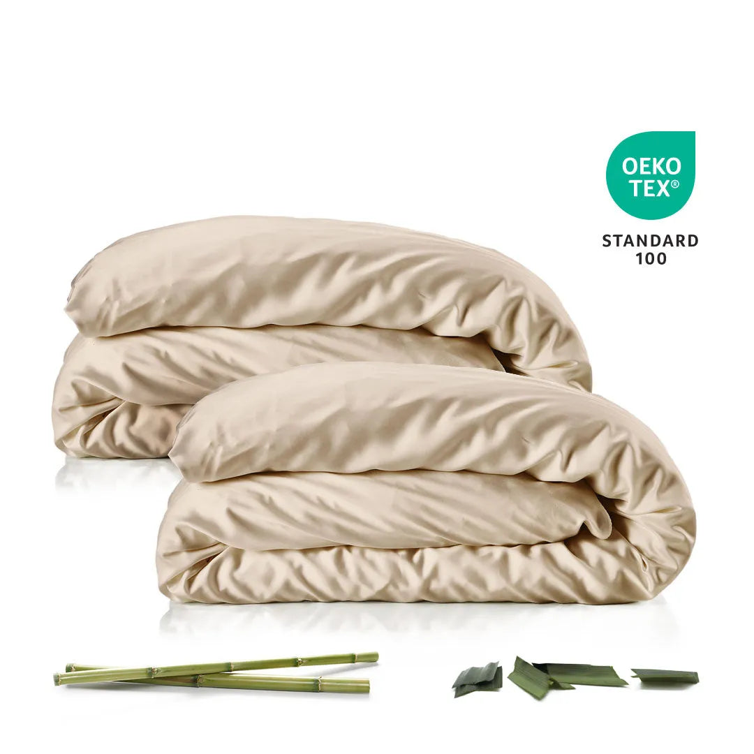 Bambus Dynebetræk 2 Stk Spar 49 Kr Champagne 140x200