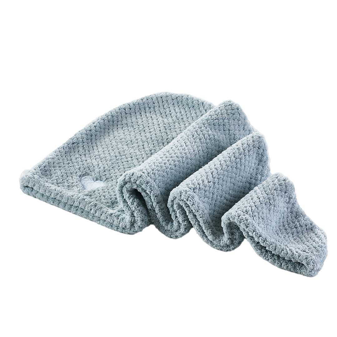 Mikrofiber Håndklæde Til Hår Lyseblå