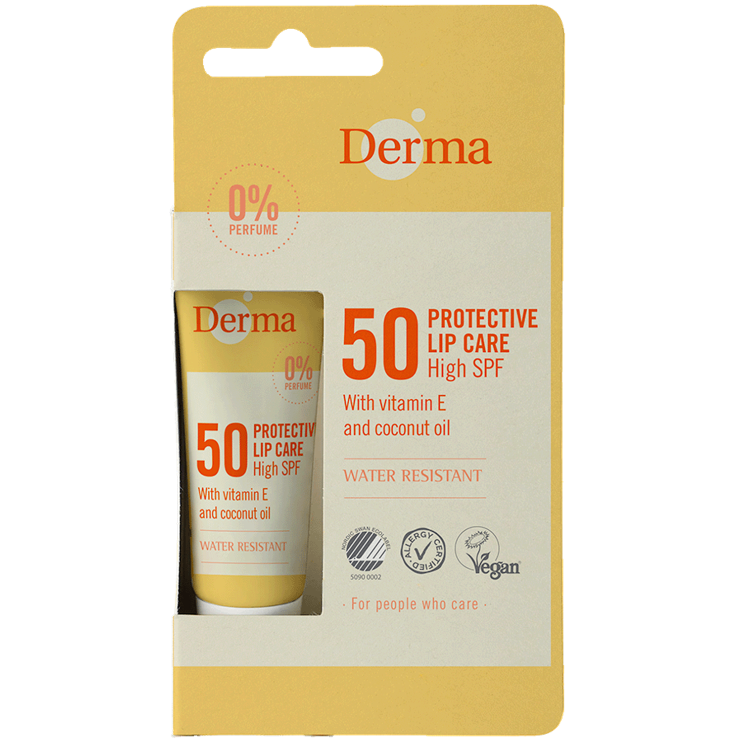 Derma Sun Lip Balm Spf50  10 Ml    Vandfast Solcreme