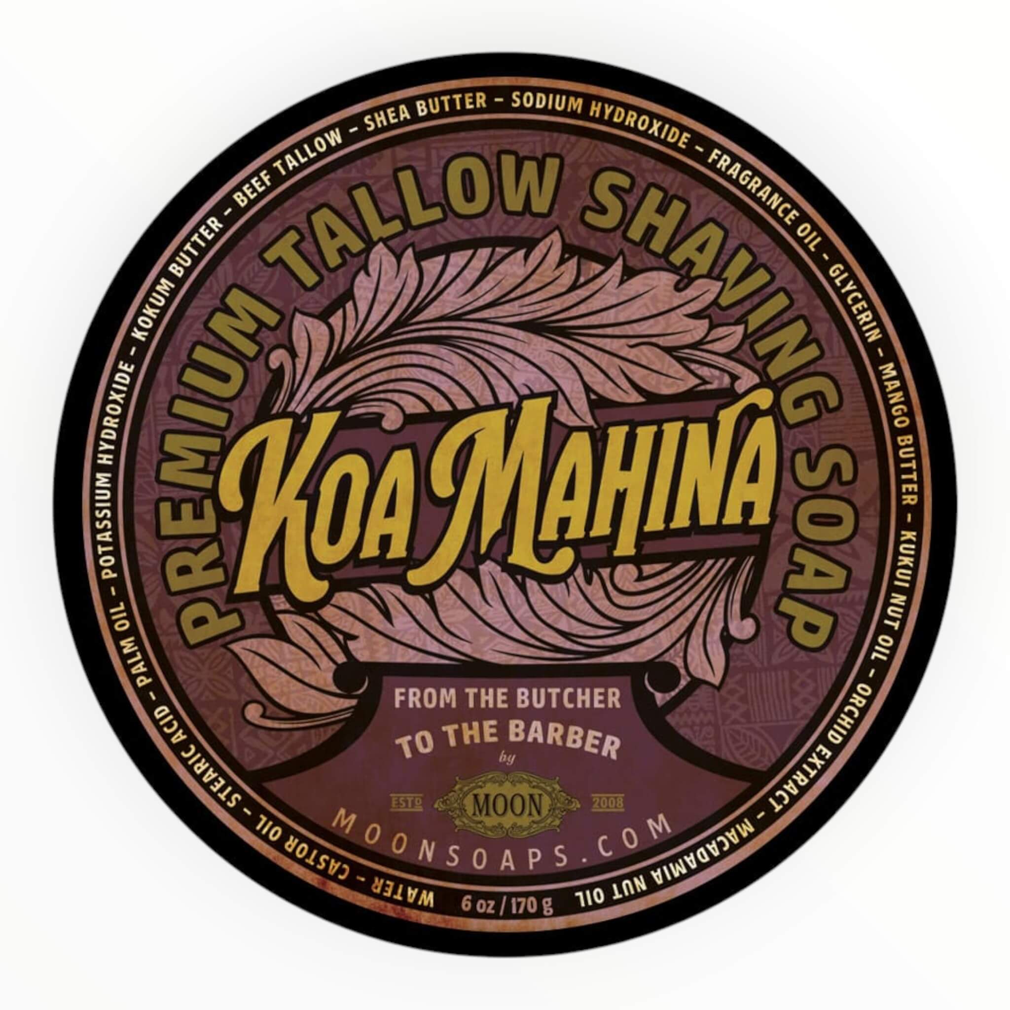 Moon Soaps Barbersæbe Koa Mahina 170 G