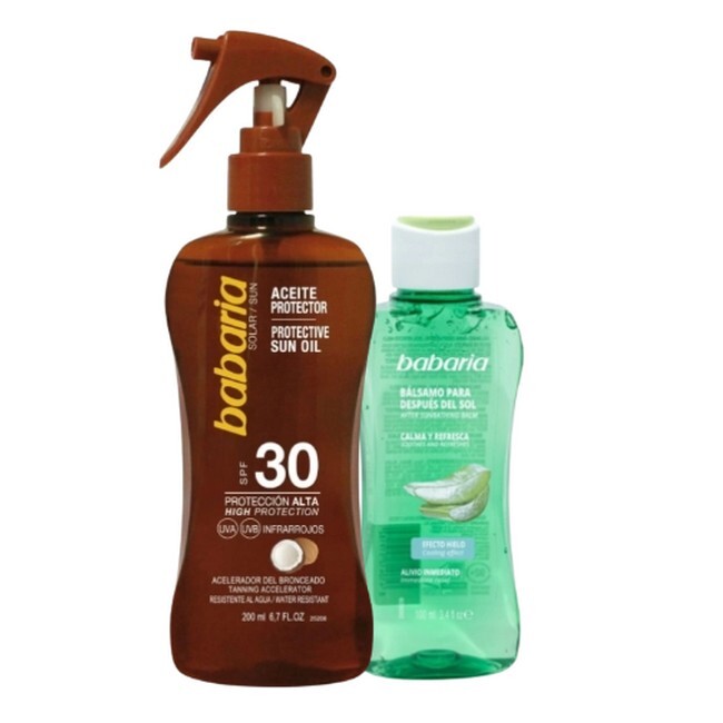 Babaria   Solpleje Sæt Protective Coconut Oil Spf30    After Sun
