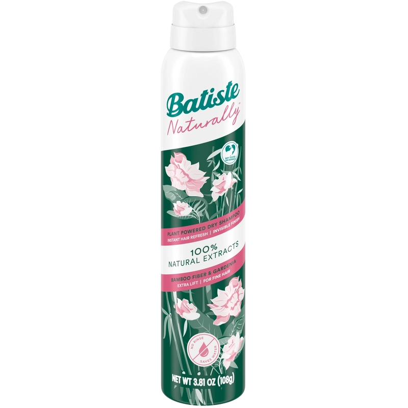 Batiste Naturally Bamboo Fibre   Gardenia Dry Shampoo Fine Hair 200 Ml