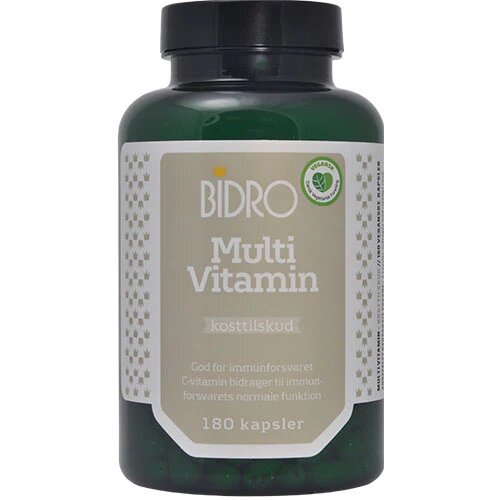 Bidro Multivitamin   180 Kapsler