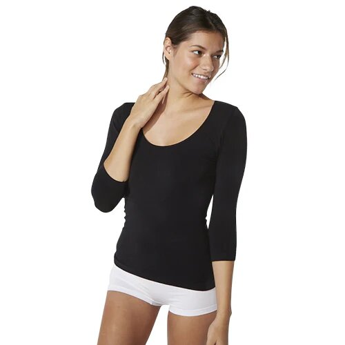Scoop 3 4 Sleeve Top Sort Str L