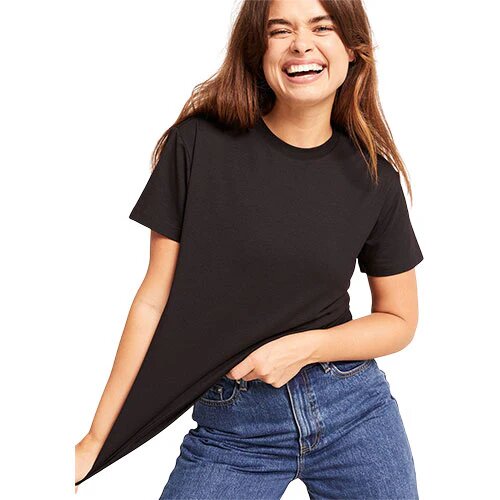 Women S Classic Crew Neck T Shirt Sort Str L