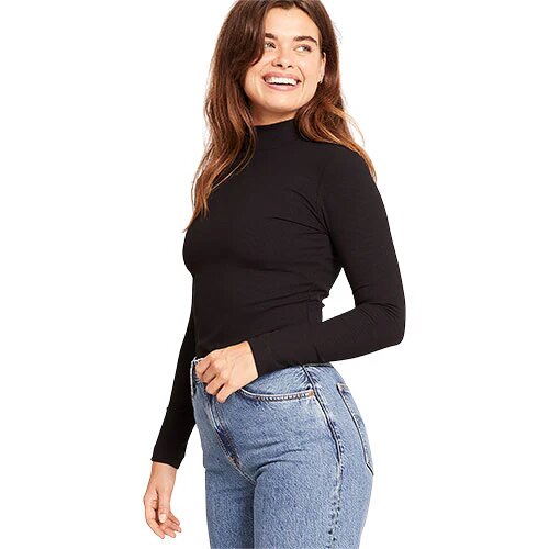 Women S Ribbed Turtleneck Top Sort Str S
