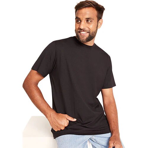 Men S Classic Crew Neck T Shirt Sort Str S