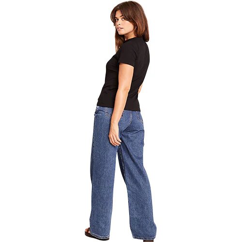 Women S Ribbed Crew Neck T Shirt Sort Str S