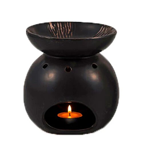 Duftlampe Keramik Sort